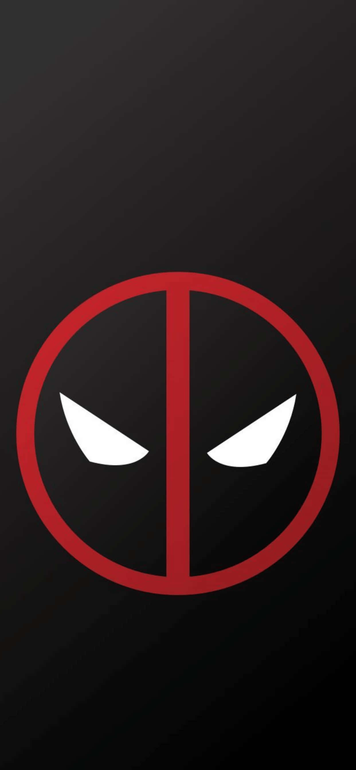 iPhone XS Max Marvel Deadpool Logo Bakgrunn Bakgrunner