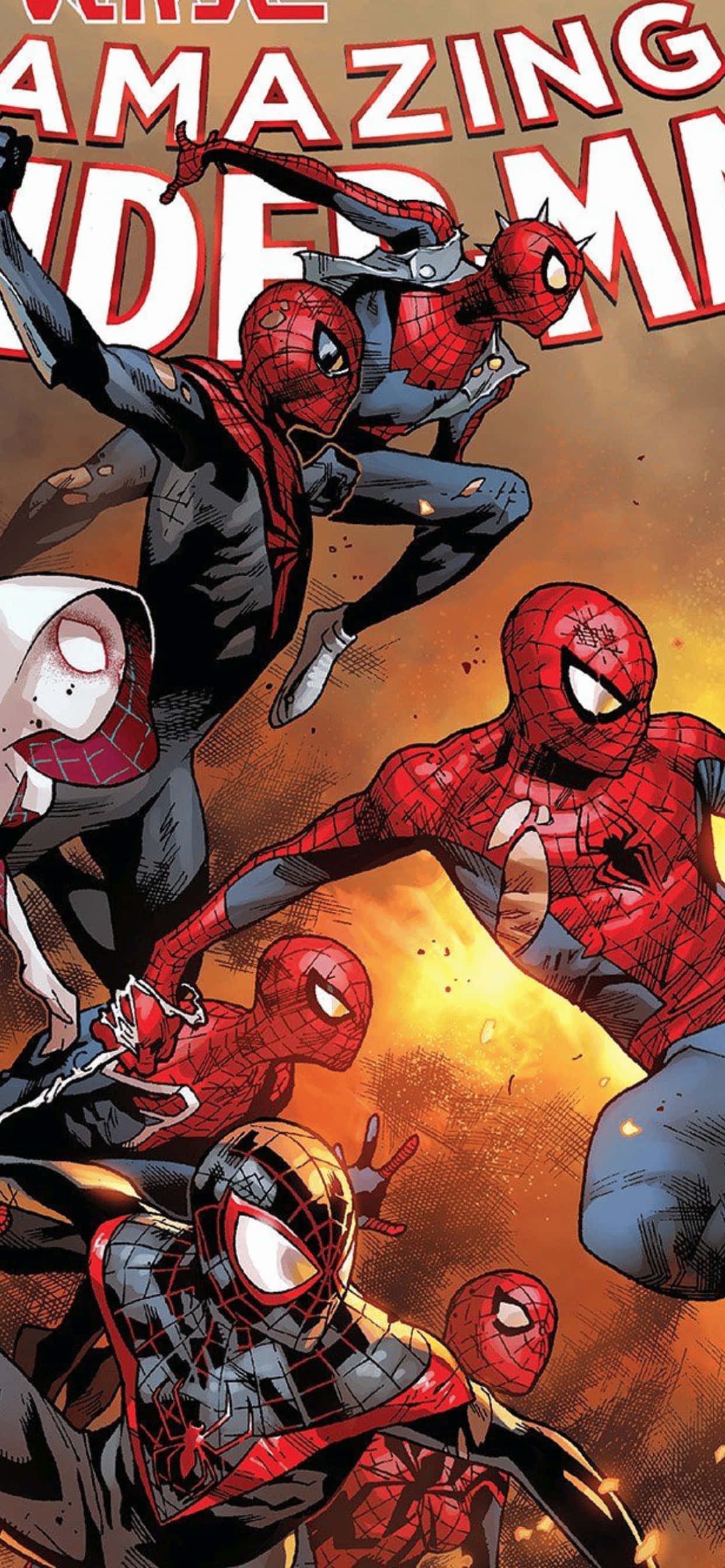 iPhone XS Max Marvel Spiderman Multivers Bakgrunn Bakgrunner