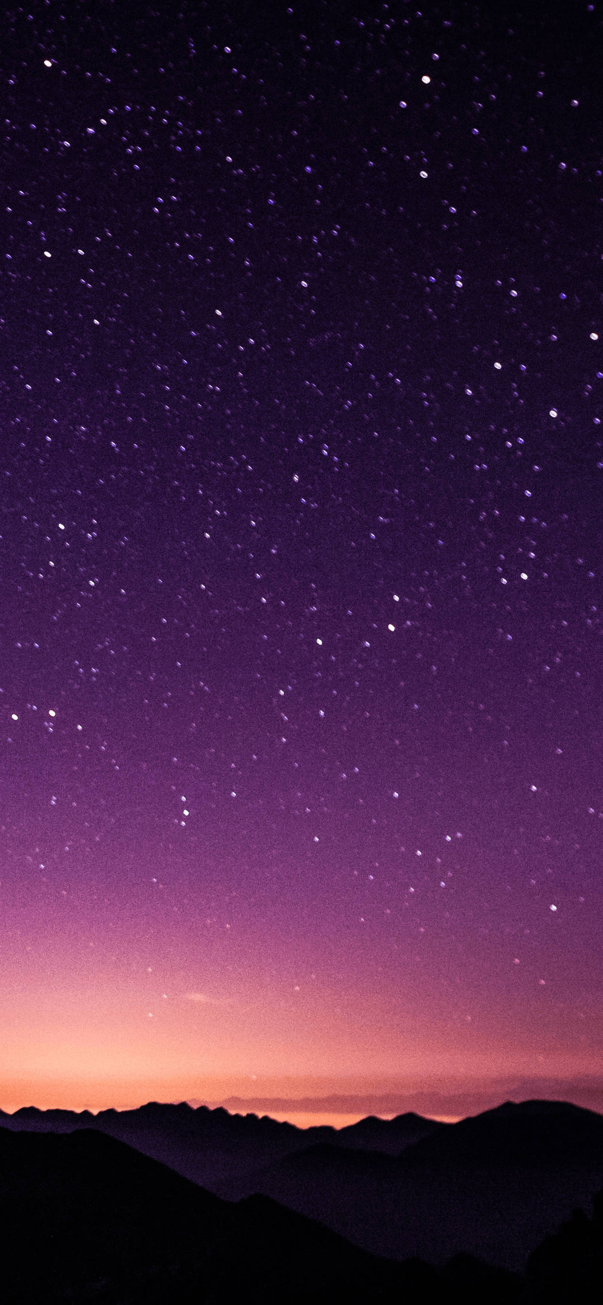iPhone XS Max OLED Lilla Stjernehimmel Bakgrunner
