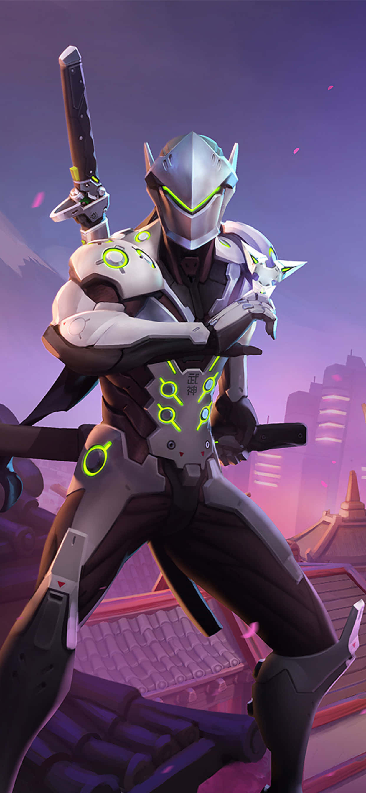iPhone Xs Max Overwatch Bakgrunn Genji Hvit Dress Bakgrunner