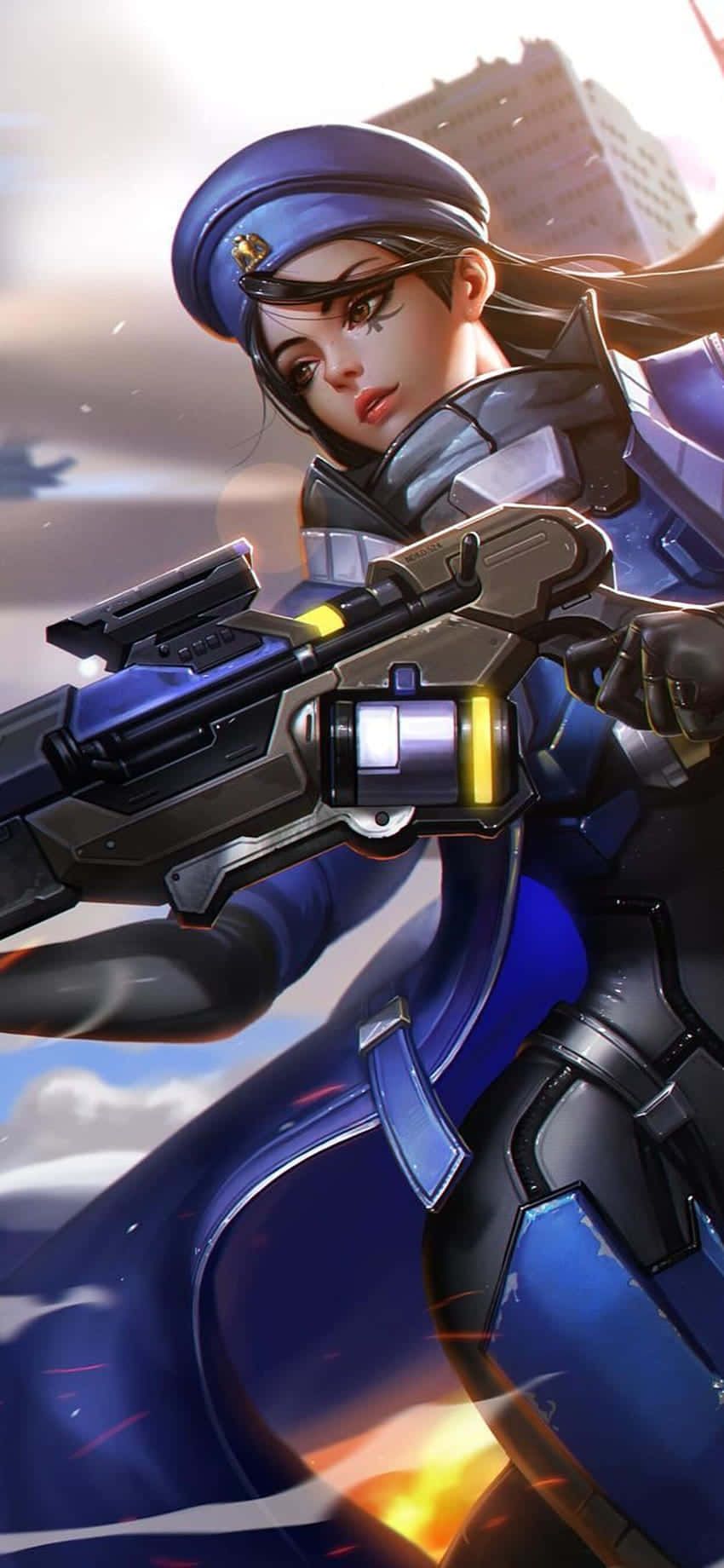 iPhone Xs Max Overwatch Bakgrunn Kaptein Ana Kjemper Bakgrunner