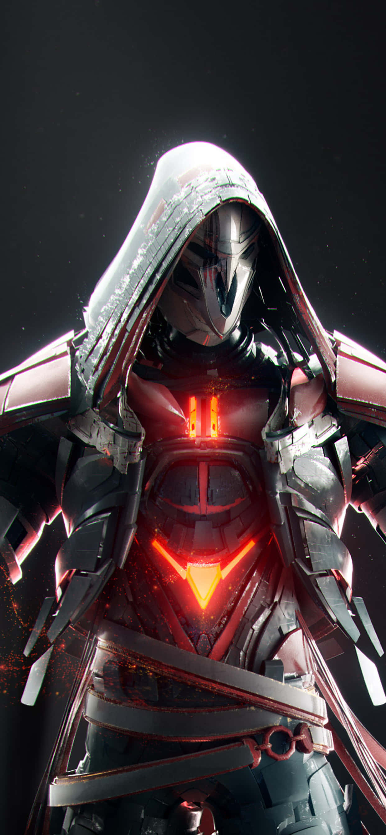 iPhone Xs Max Overwatch Bakgrunn Reaper Hvit Hettegenser Bakgrunner