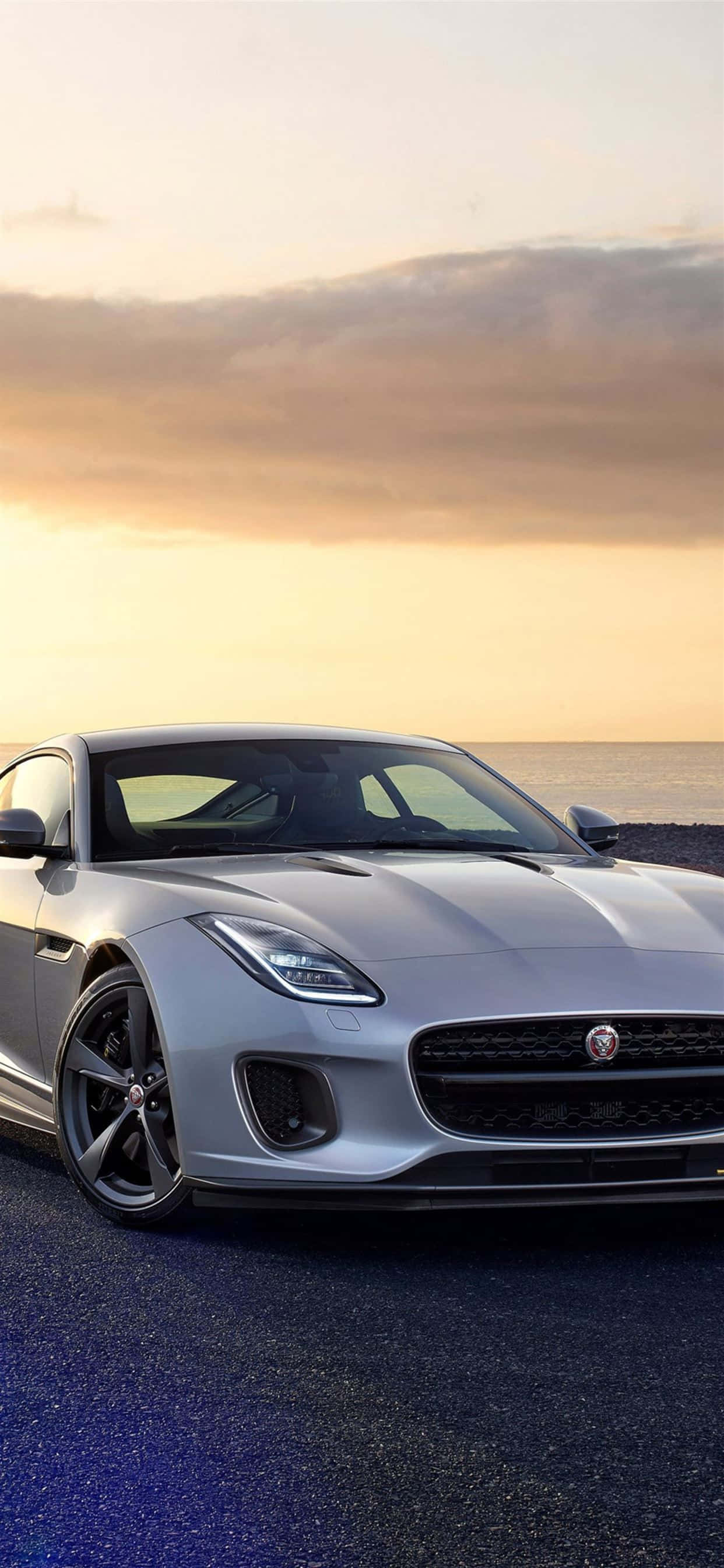 iPhone XS Max Project Cars 2 Grå Jaguar F-Type Bakgrunn Bakgrunner