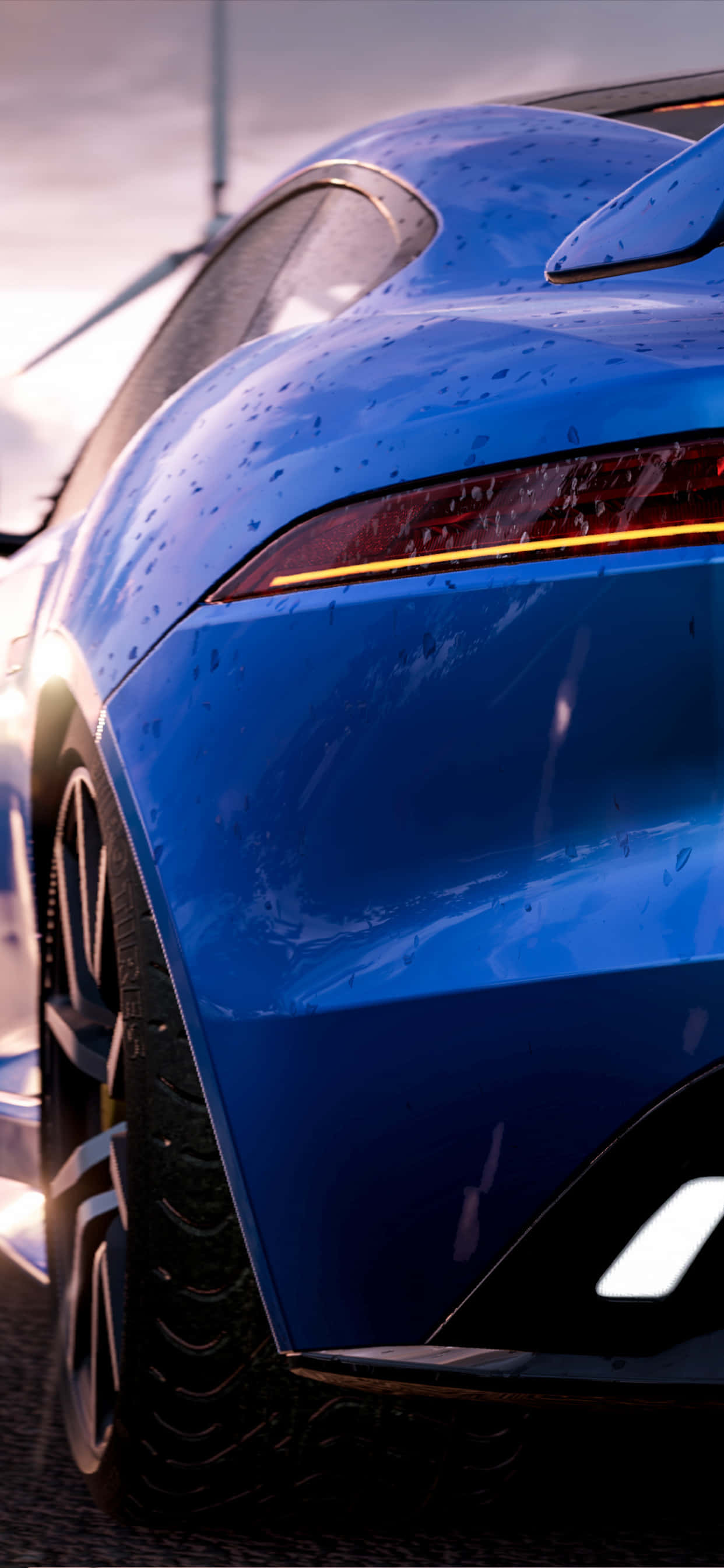 iPhone XS Max Project Cars 2 Blå Jaguar F-Type Bakgrunn Bakgrunner