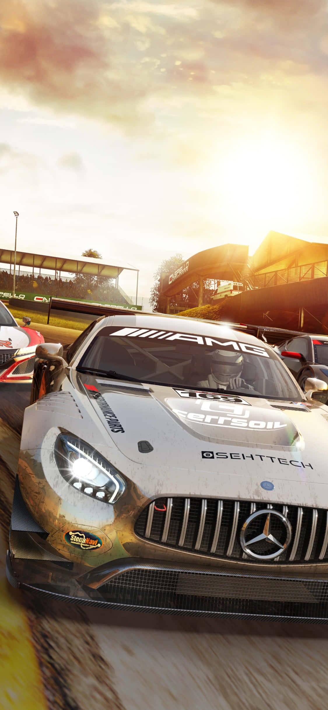 iPhone XS Max Project Cars 2 Grå 2017 Sebring Imsa Mercedes Bakgrunn Bakgrunner