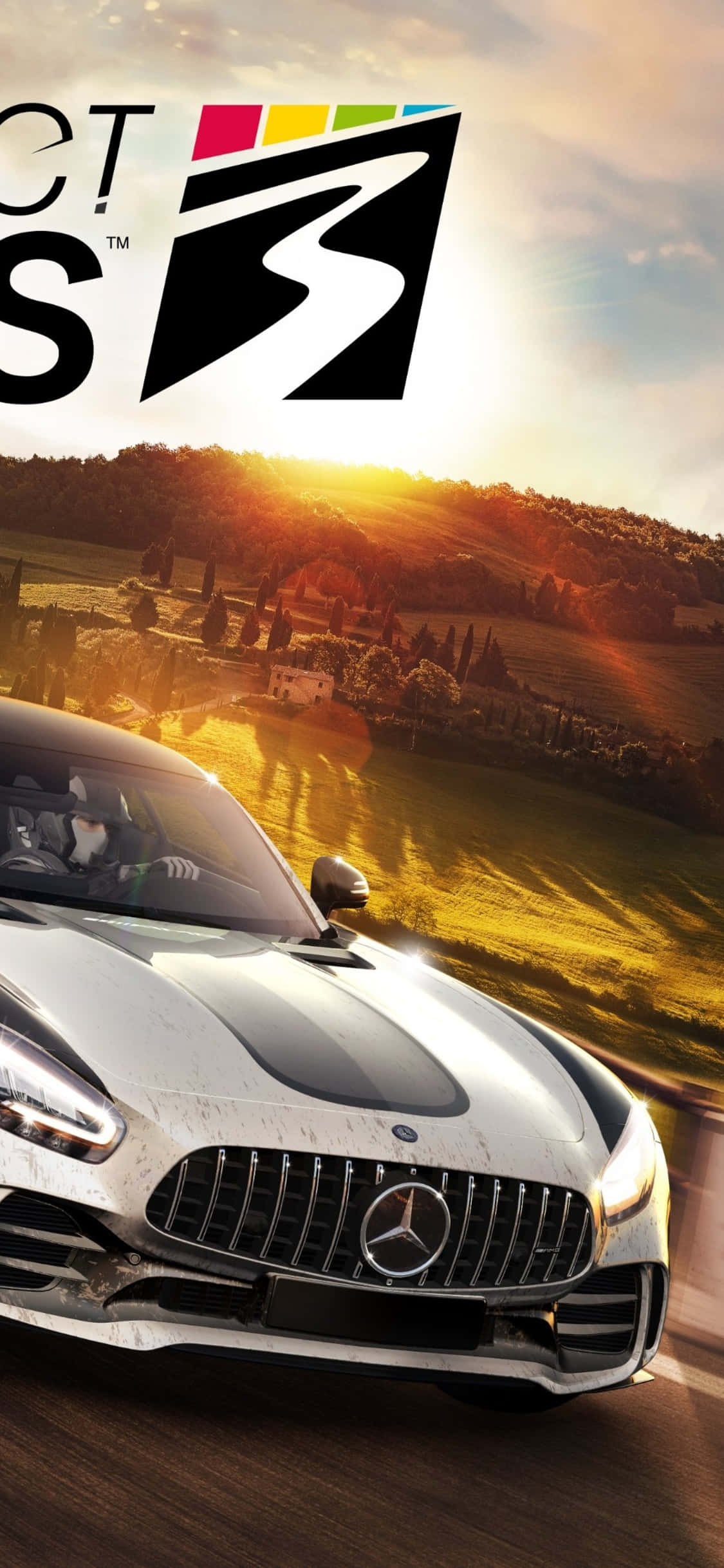 iPhone XS Max Project Cars 2 Spilltittelplakat Mercedes Benz Bakgrunn Bakgrunner