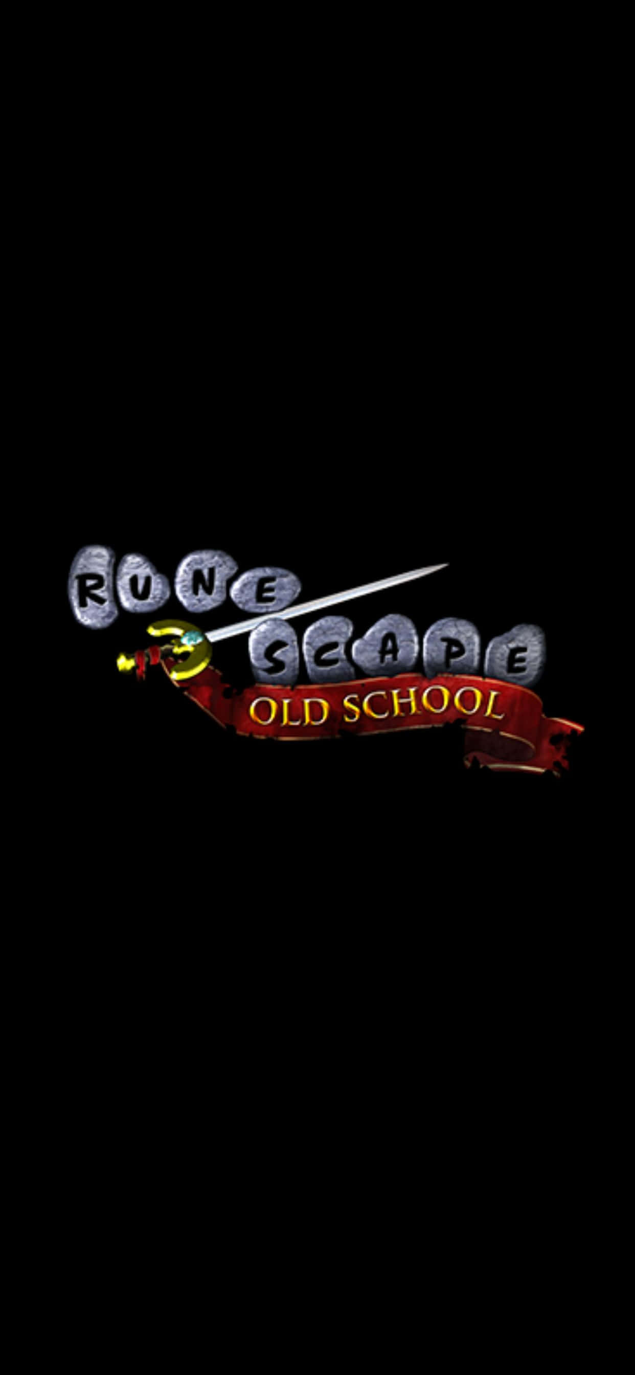 iPhone Xs Max Runescape Oldschool Logo Svart Bakgrunn Bakgrunner