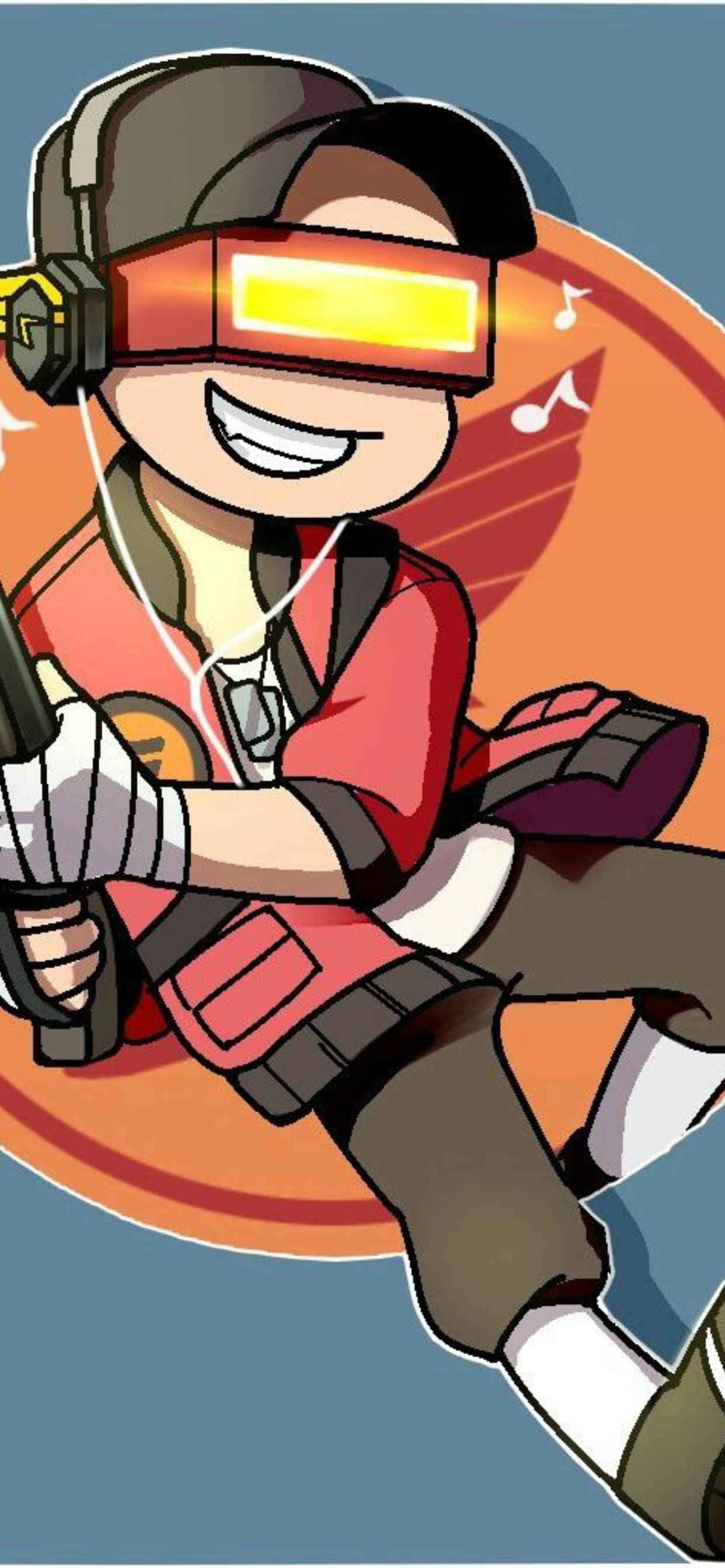 iPhone Xs Max Team Fortress 2 Animated Scout Bakgrunn Bakgrunner