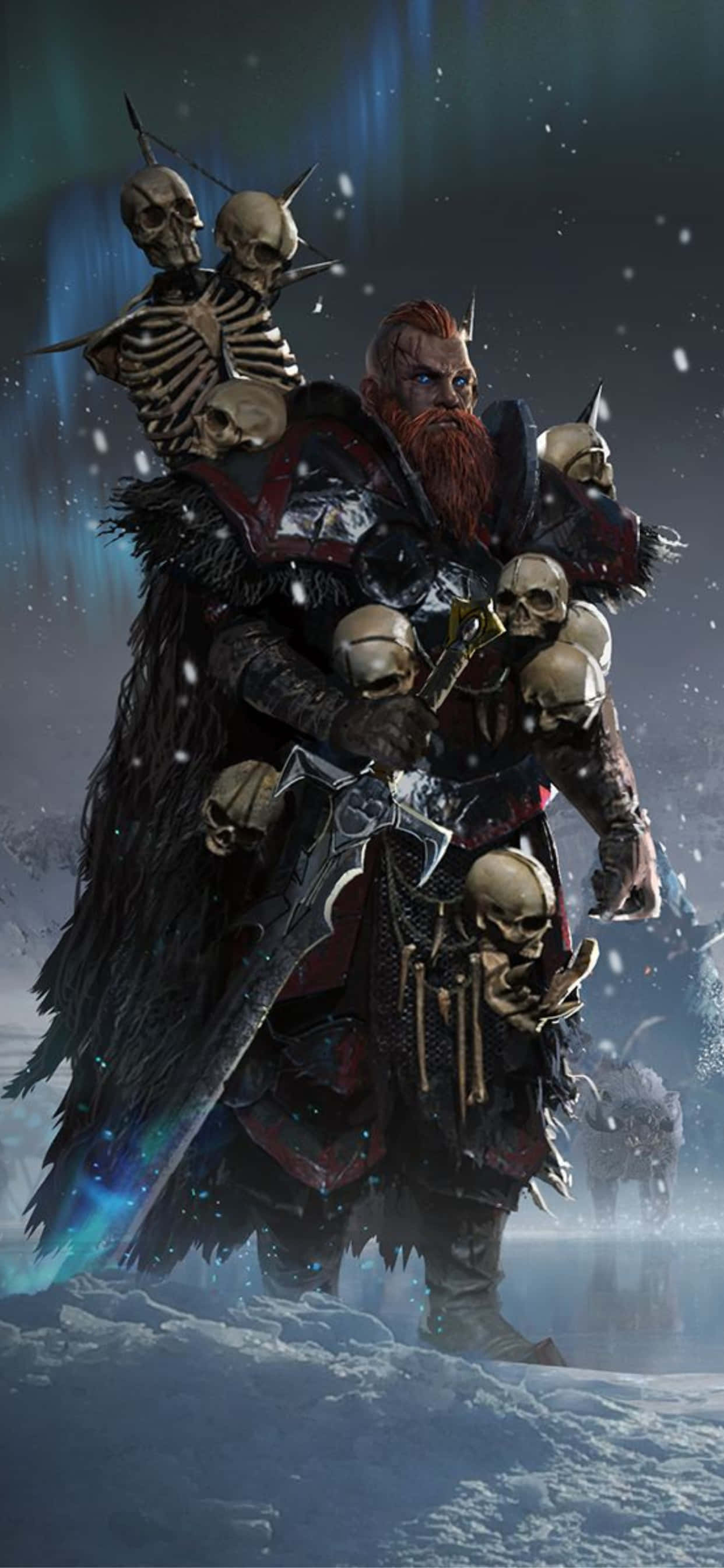 iPhone XS Max Total War Attila Wulfrik The Wanderer Bakgrunn Bakgrunner