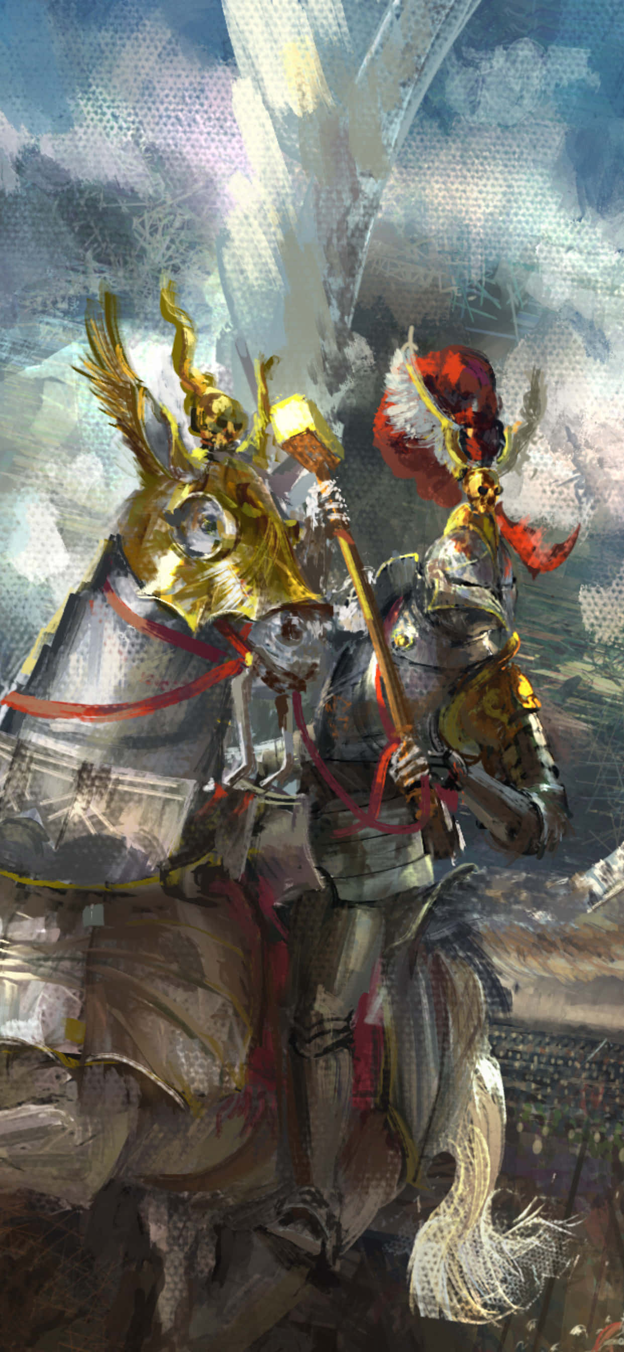 iPhone XS Max Total War Attila Ridder Digitalmaleri Bakgrunn Bakgrunner