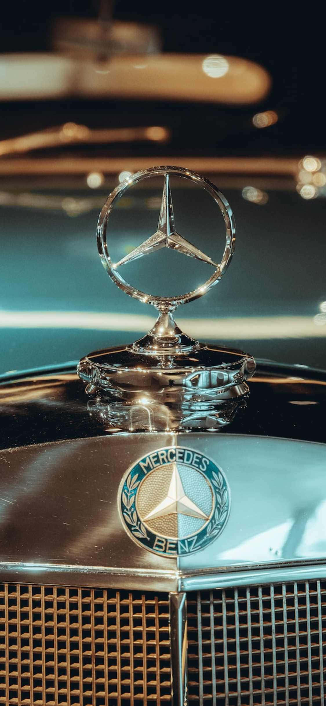 iPhone Xs Mercedes Bakgrunn Grå Mercedes-Benz 500K Bakgrunner