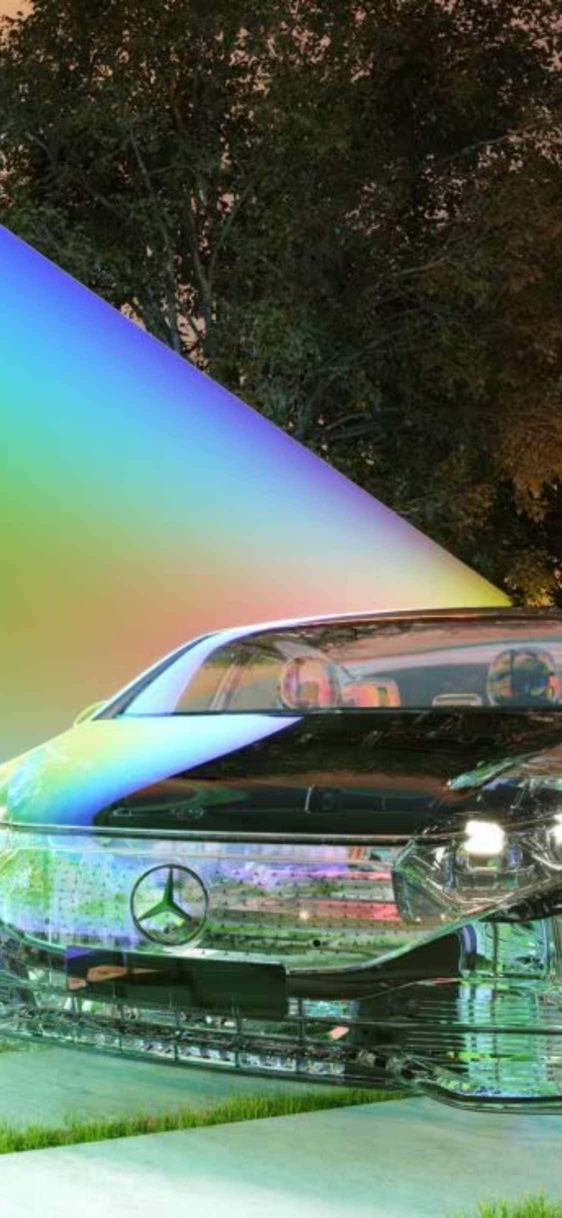 iPhone Xs Mercedes Bakgrunn Reflekterende Mercedes-Benz S-Klasse Bakgrunner