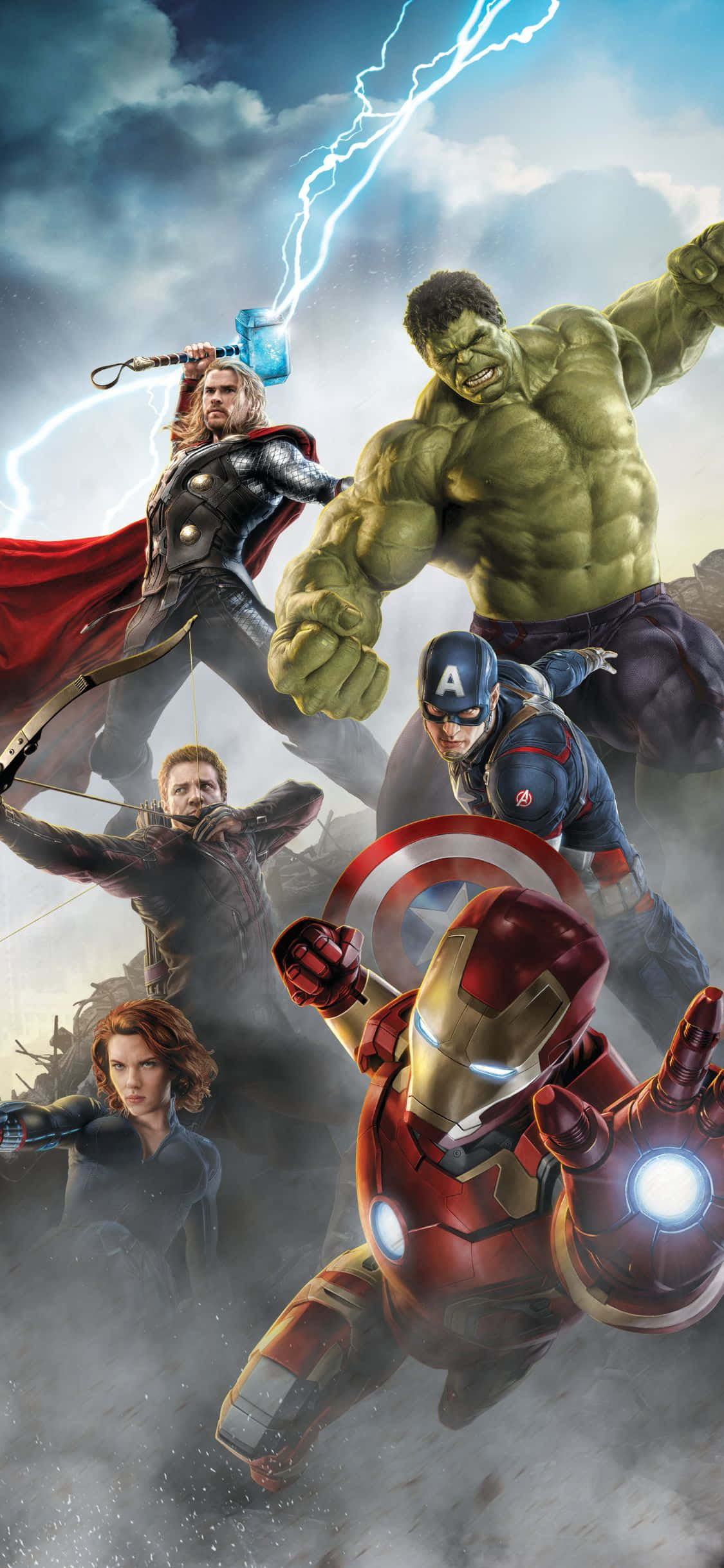 iPhone XS Original Six Avengers Bakgrunn Bakgrunner