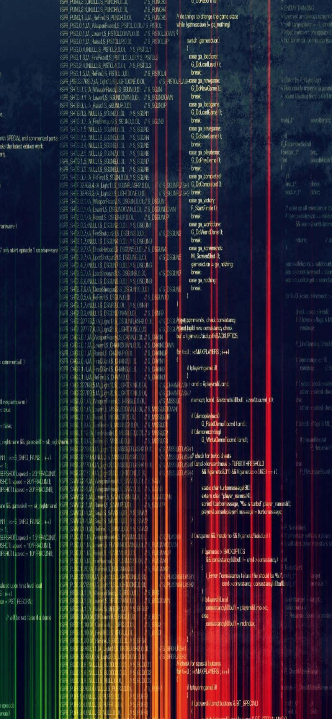 iPhone Xs Programmeringsbakgrunn I Glitch Bakgrunner