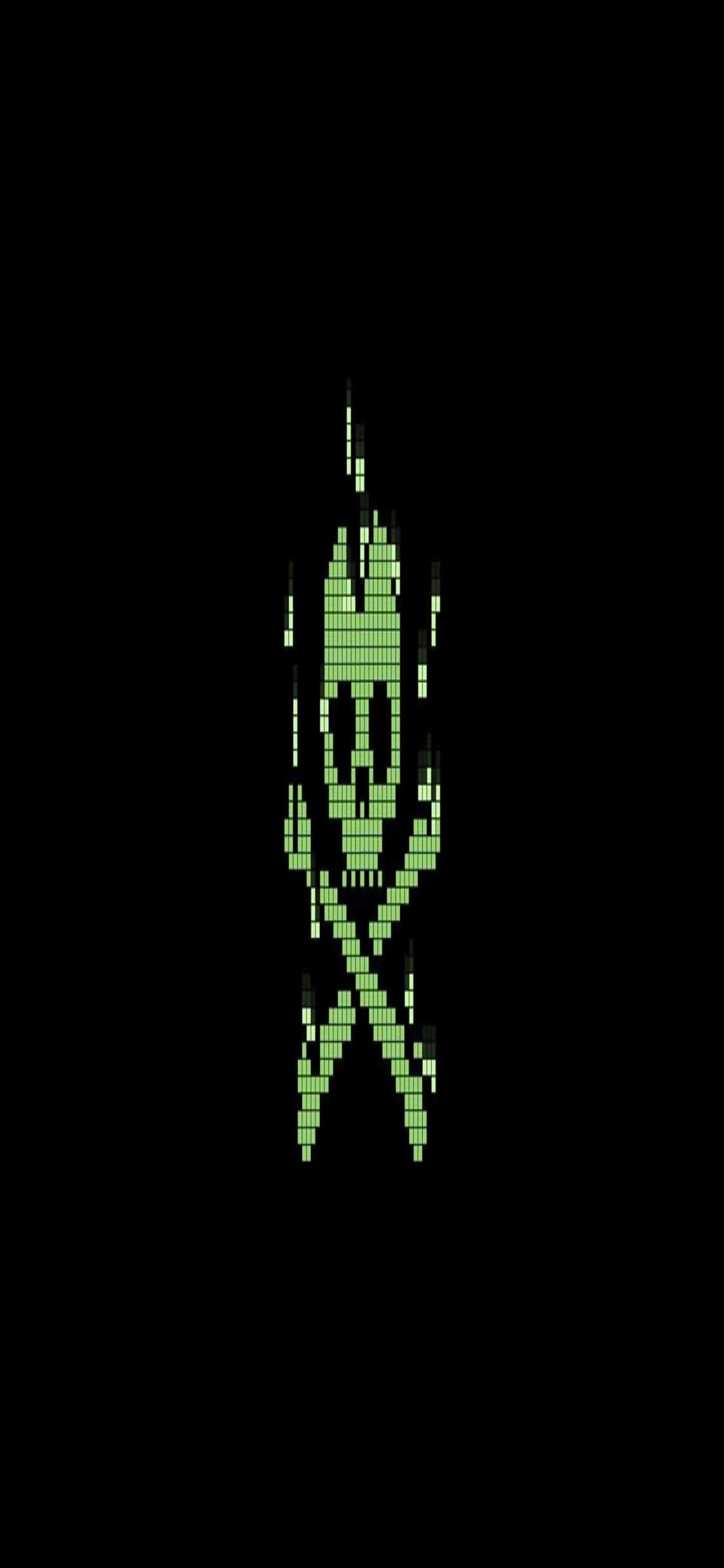 iPhone Xs Programmeringsbakgrunn Pixel Skull Bakgrunner