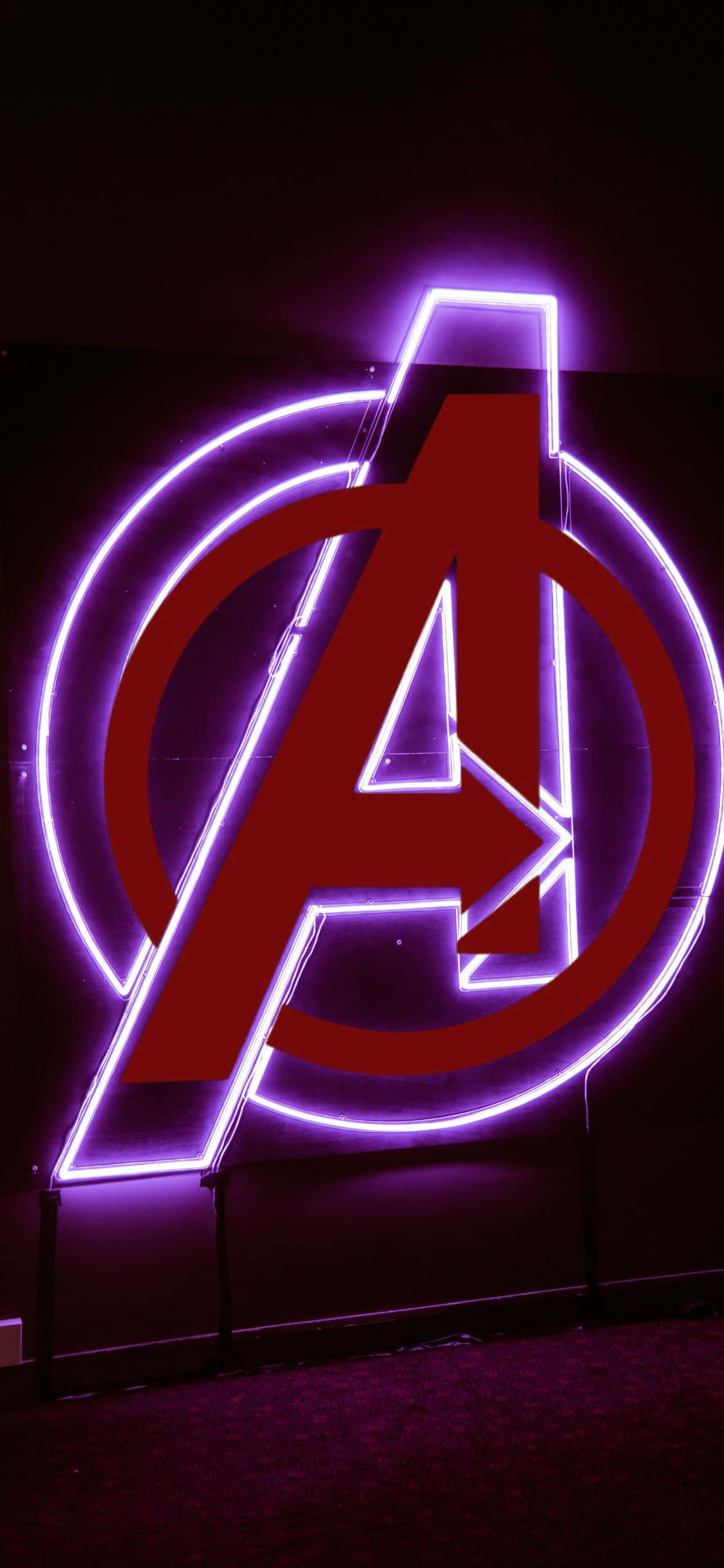 iPhone XS Rød Avengers Logo Bakgrunn Bakgrunner