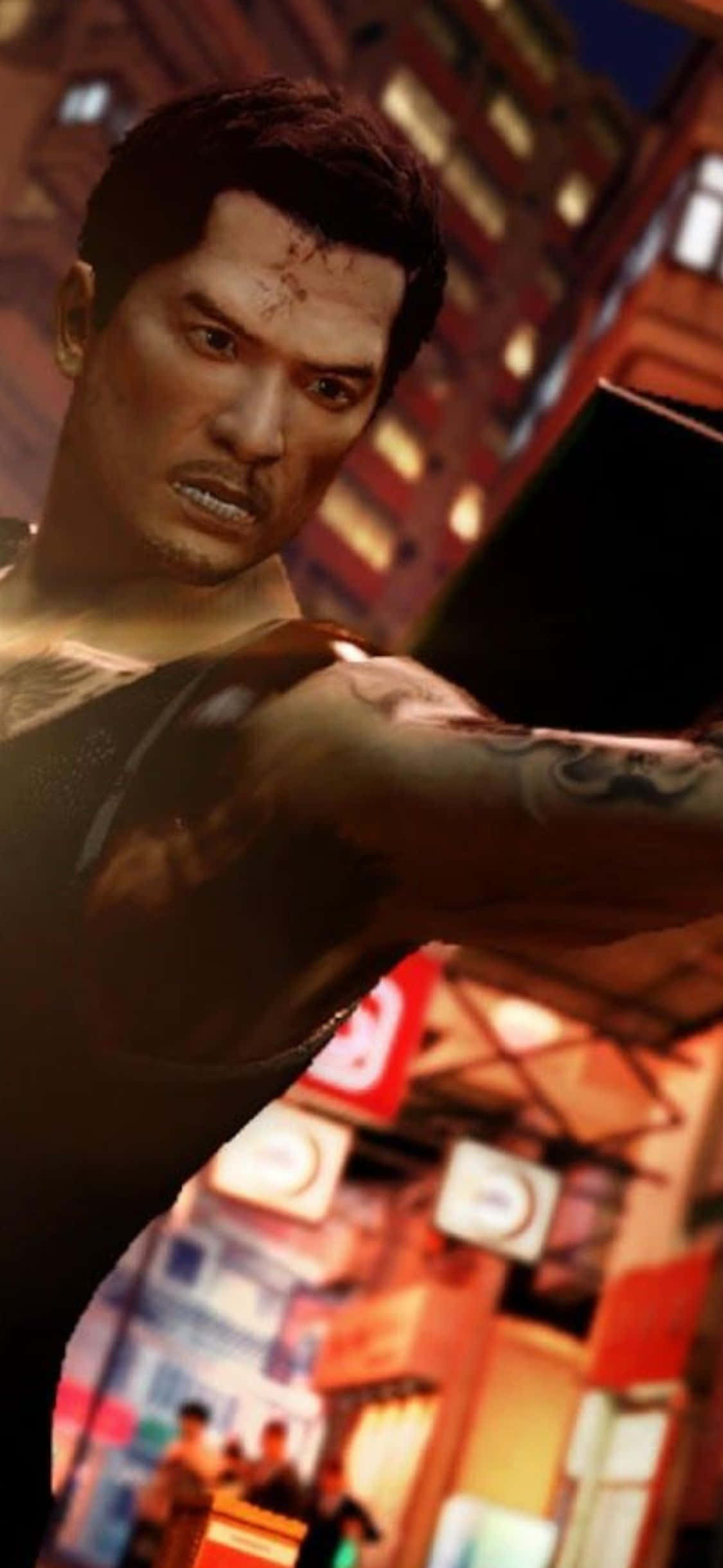 iPhone Xs Sleeping Dogs Straight Punch Bakgrunn Bakgrunner