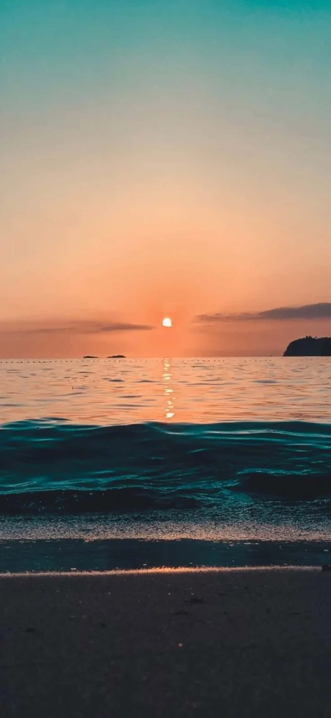 iPhone XS strand solnedgang bakgrunn Bakgrunner