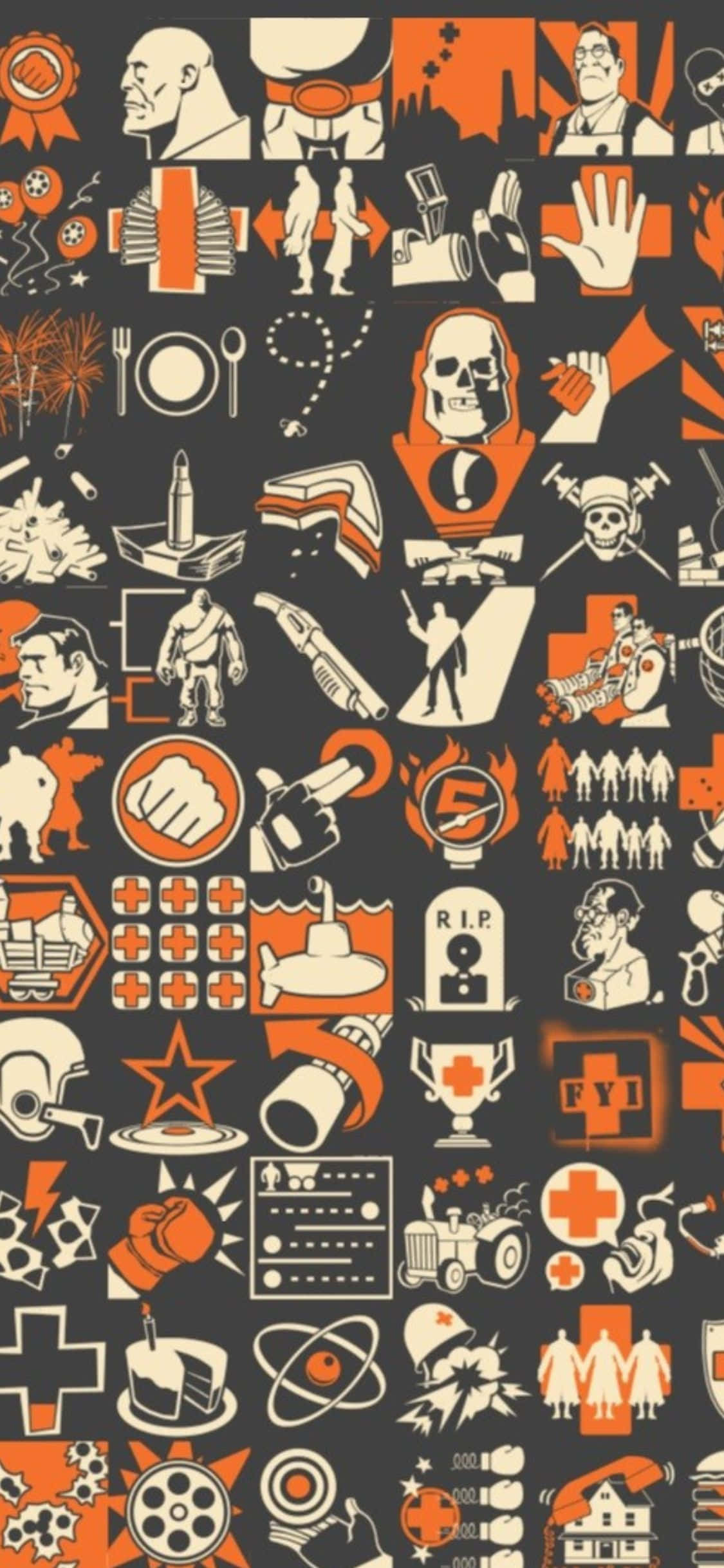 iPhone Xs Tf2 Bakgrunn Logoer og Dekaler Bakgrunner