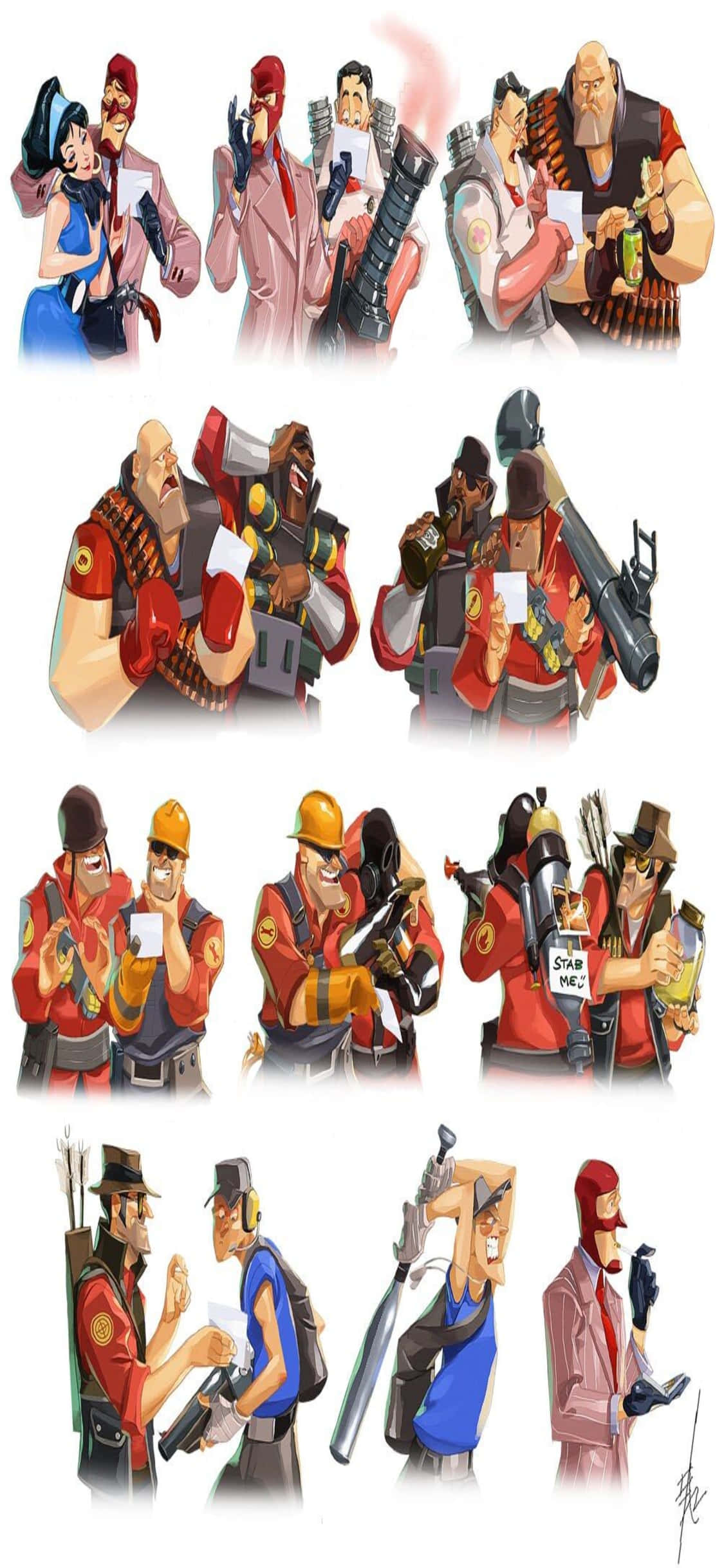 iPhone Xs Tf2 Bakgrunn Ulike Fanart-plakater Bakgrunner