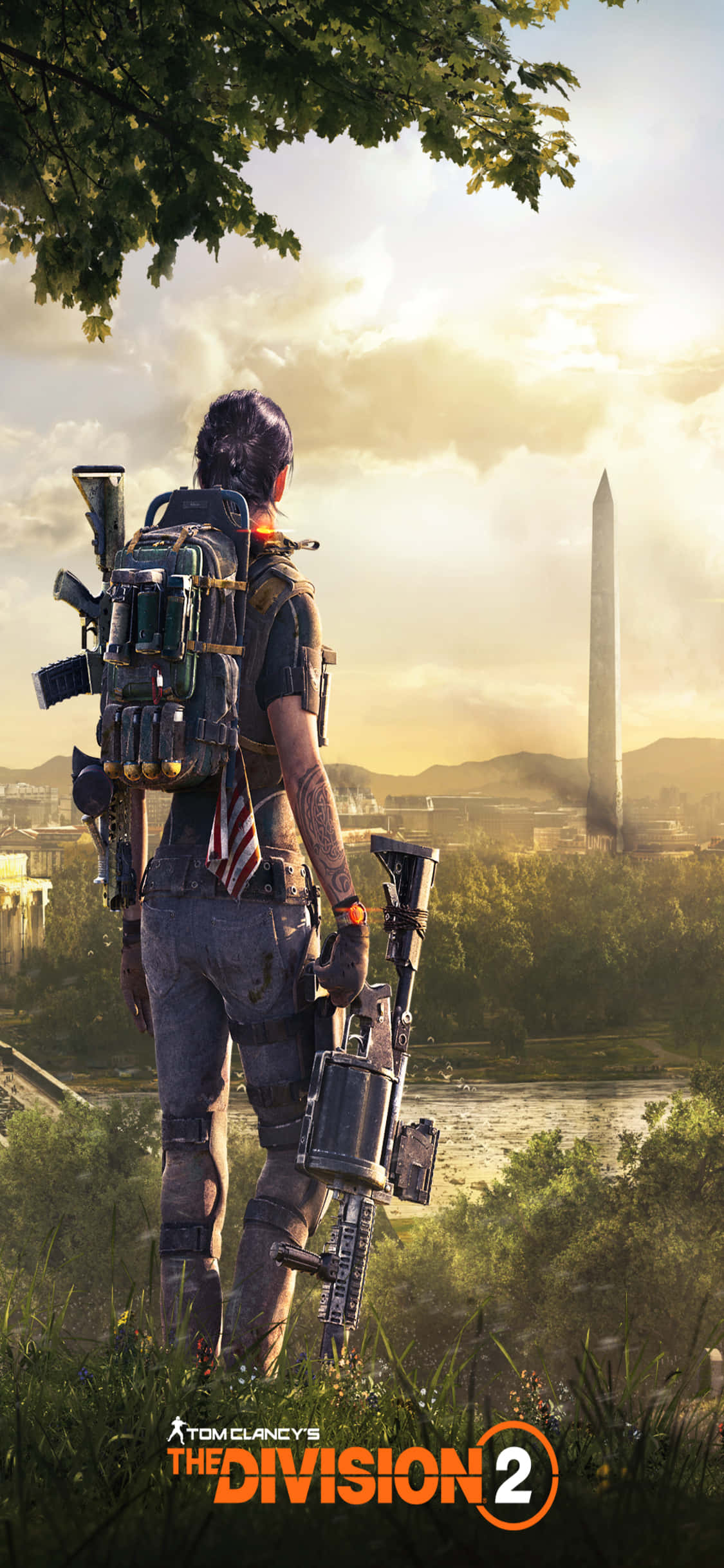 iPhone Xs The Division Bakgrunn Mann med Granatkaster Bakgrunner