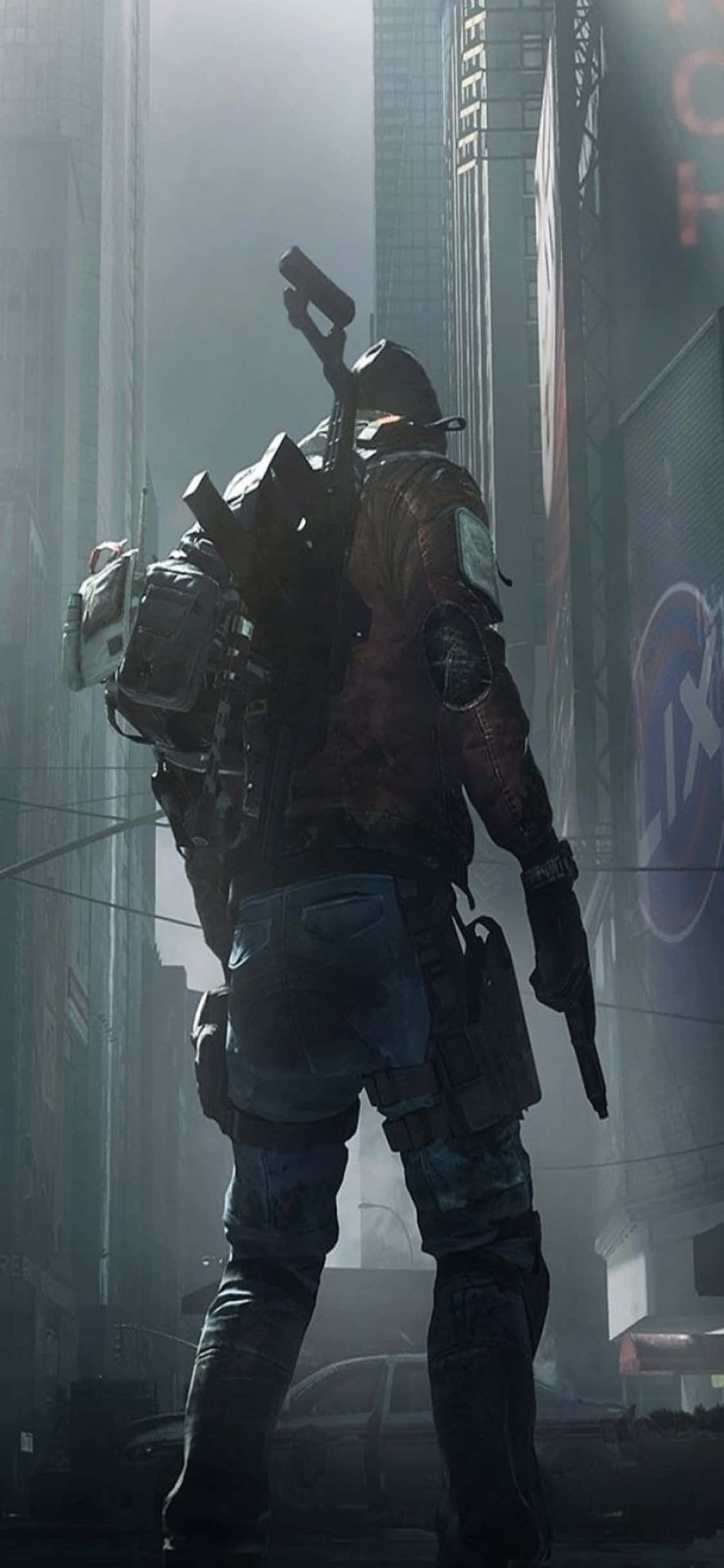 iPhone Xs The Division Bakgrunn Mann I Fullt Utstyr Bakgrunner
