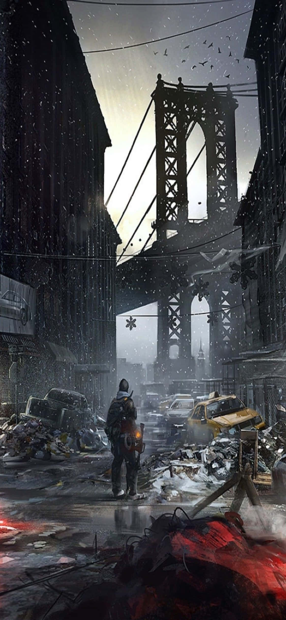 iPhone Xs The Division Bakgrunn Ødelagt New York Gate Bakgrunner
