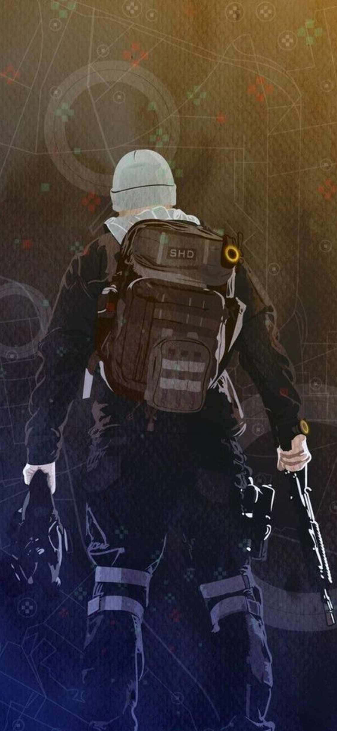 iPhone Xs The Division Bakgrunn Mann Med Ryggsekk Bakgrunner