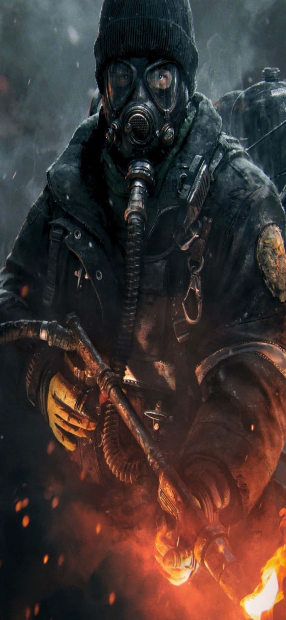 iPhone Xs The Division Bakgrunn Flammekaster Bakgrunner