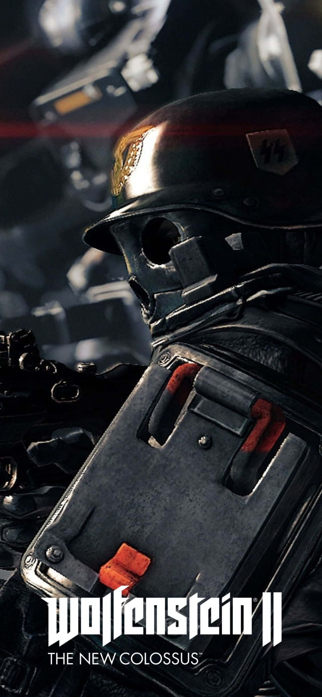 iPhone Xs Wolfenstein Ii Nazist Soldat Kamp Bakgrunn Bakgrunner