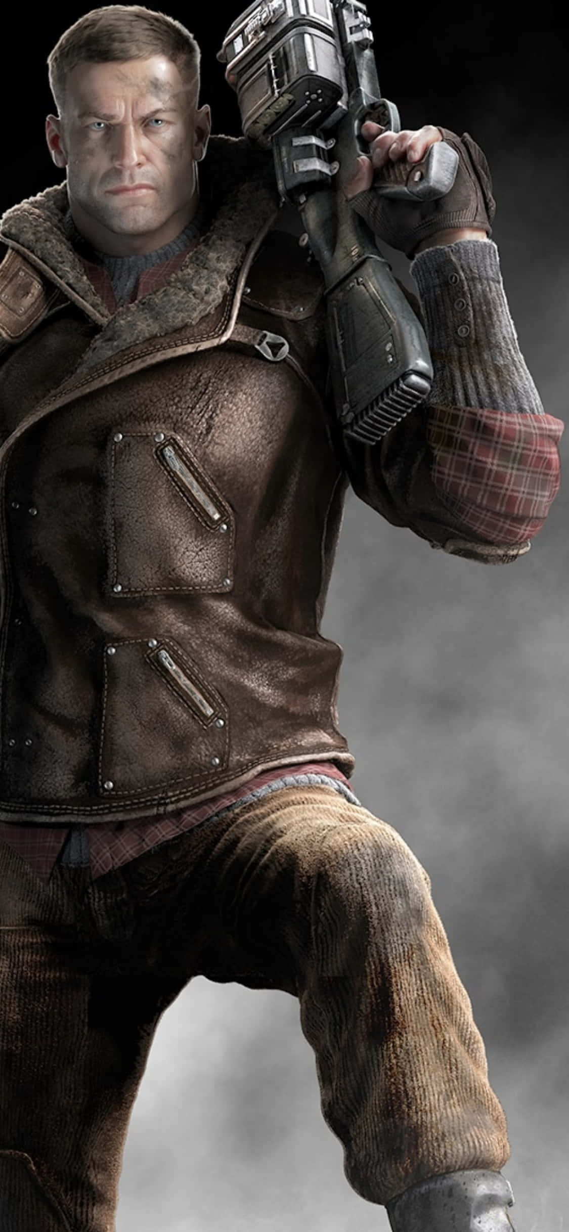 iPhone Xs Wolfenstein Ii B.J. Blazkowicz Våpen Bakgrunn Bakgrunner