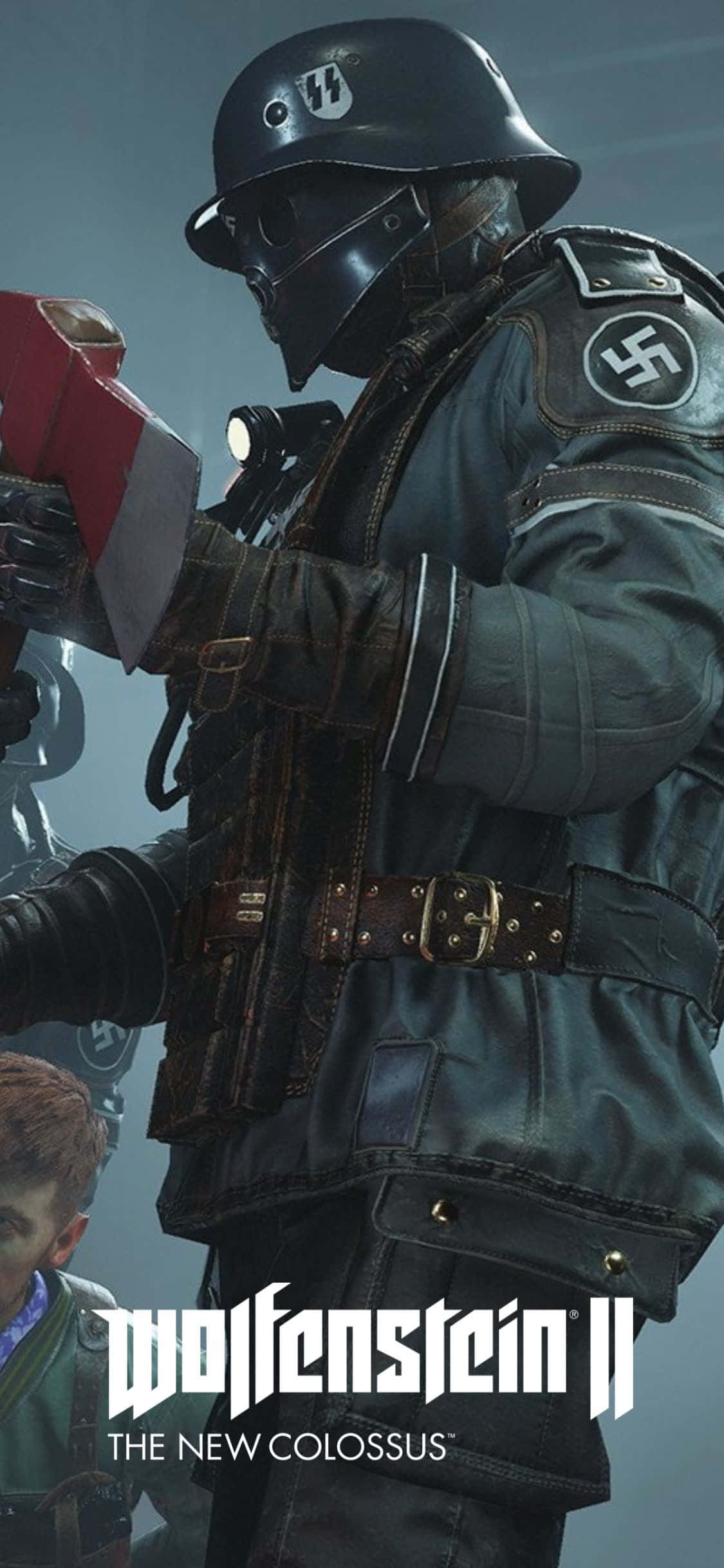 iPhone Xs Wolfenstein Ii Gisselscene Plakatbakgrunn Bakgrunner