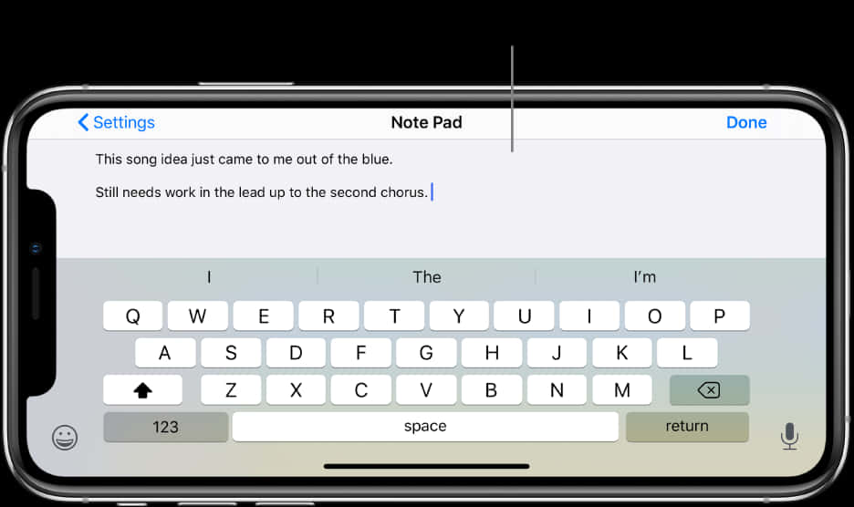 iPhone12 Notisblokk-app Sangskriving Bakgrunner