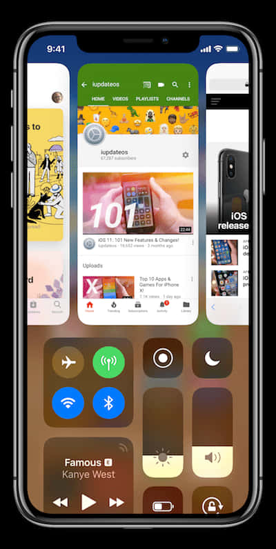 iPhone12 som viser YouTube-appen Bakgrunner