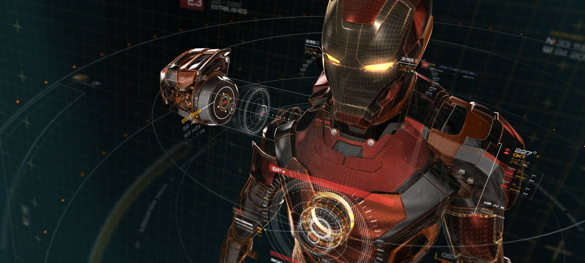 Iron Man AI-skanning bakgrunnsbilde