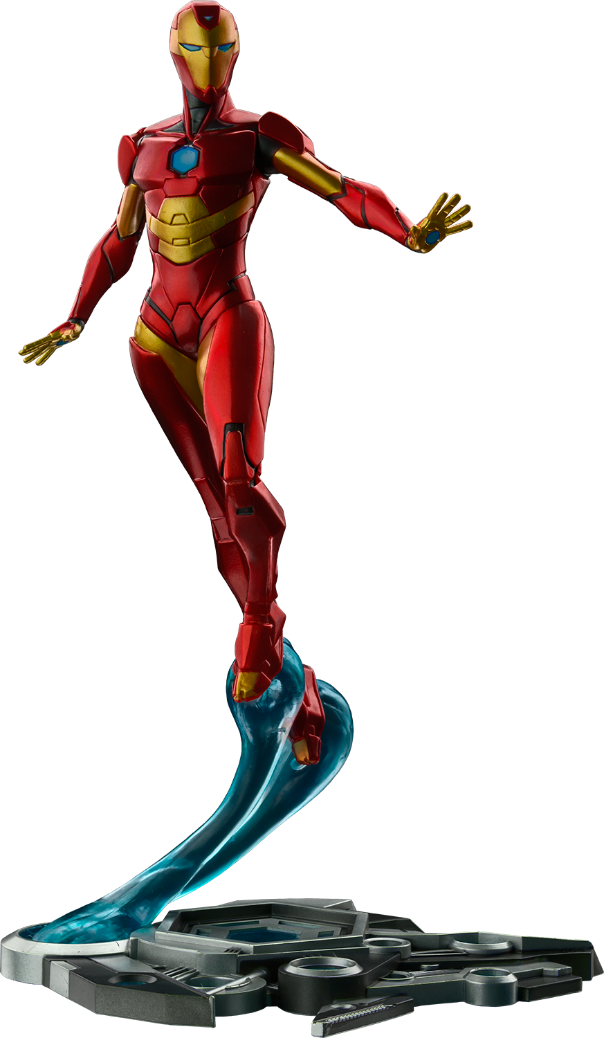 Iron Man-figur i positur Bakgrunner