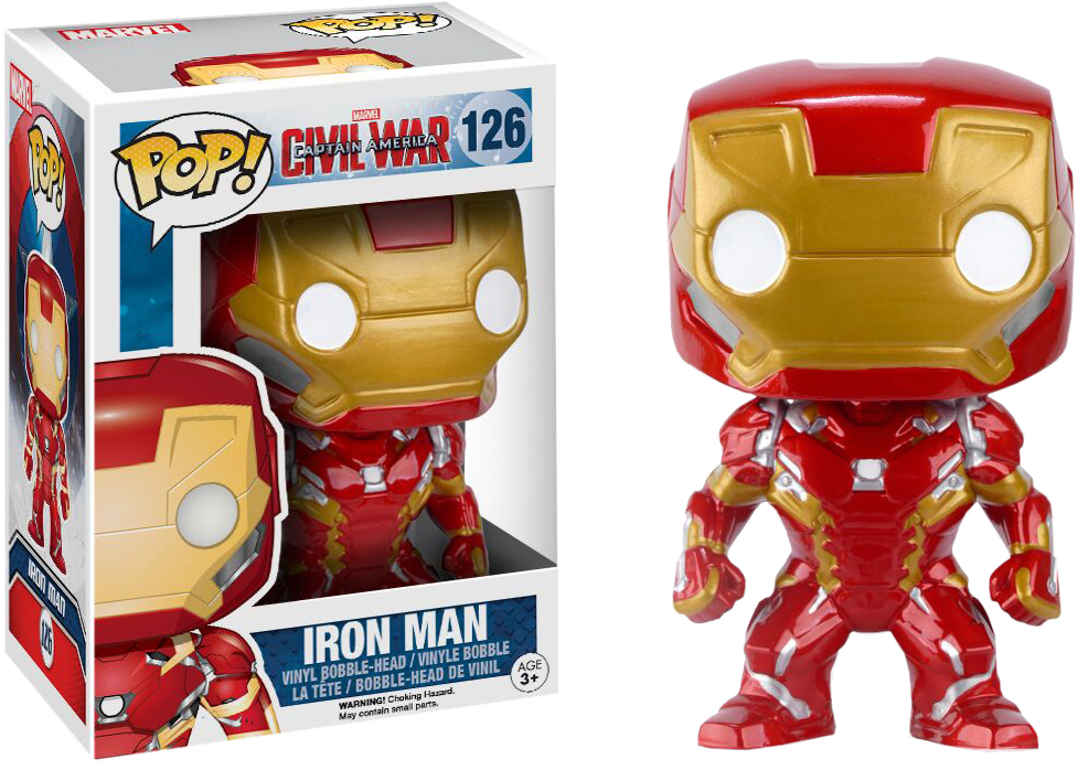 Iron Man Funko Pop Vinylfigur Bakgrunner