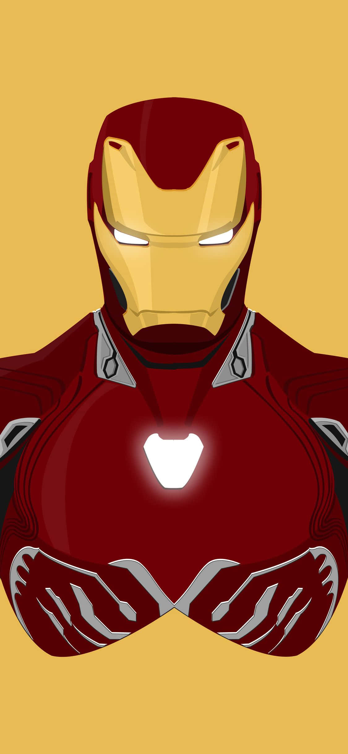 Iron Man Gul iPhone X Bakgrunner
