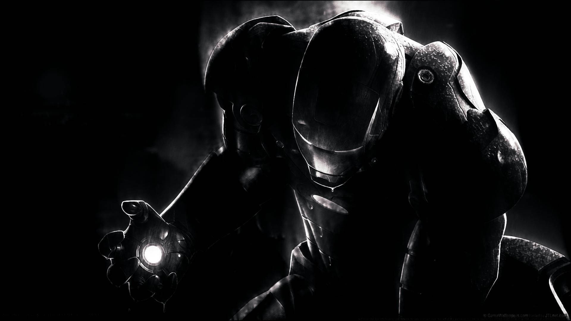 Iron Man monokrom bakgrunn