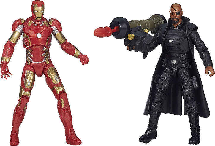 Iron Man og Nick Fury actionfigurer Bakgrunner