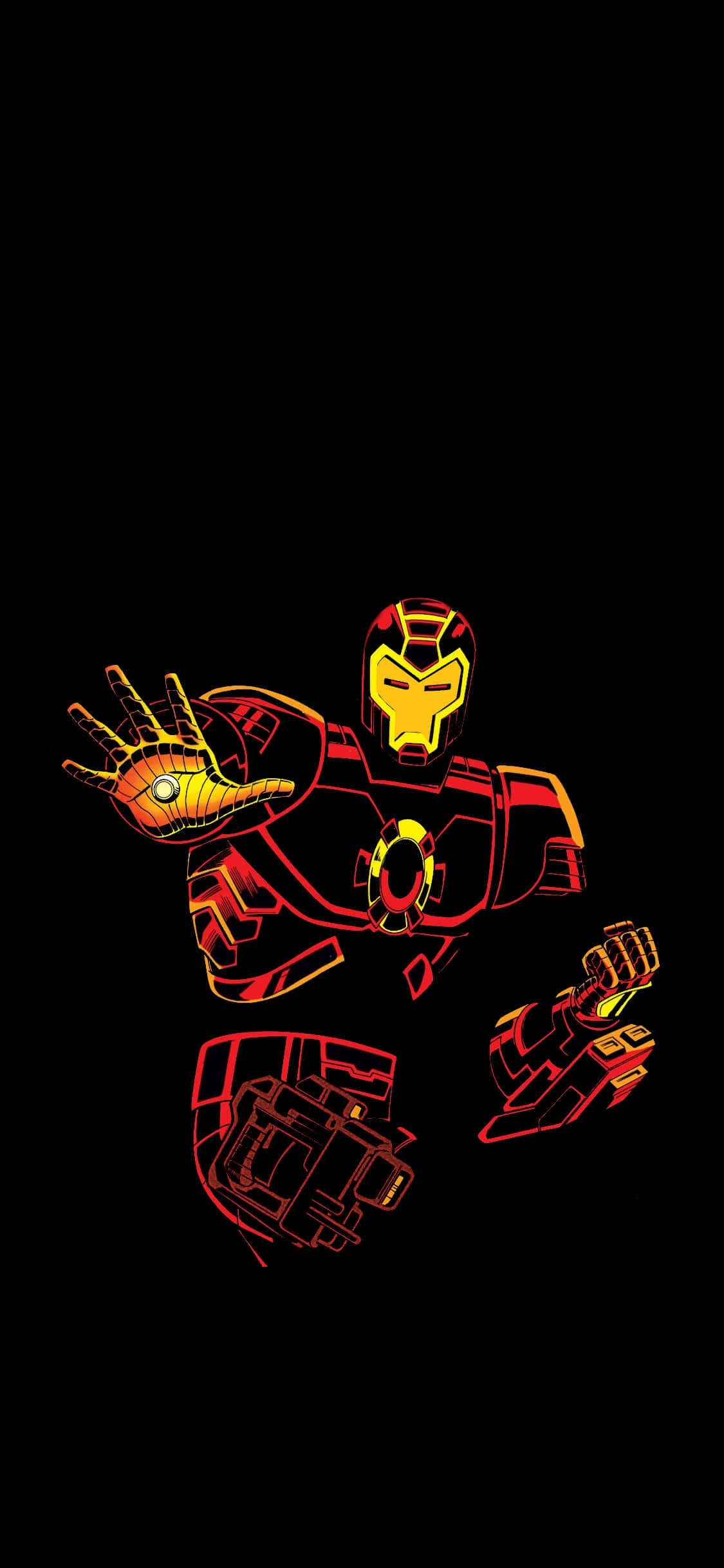 Ironman Pixel 3XL AMOLED Bakgrunn Bakgrunner