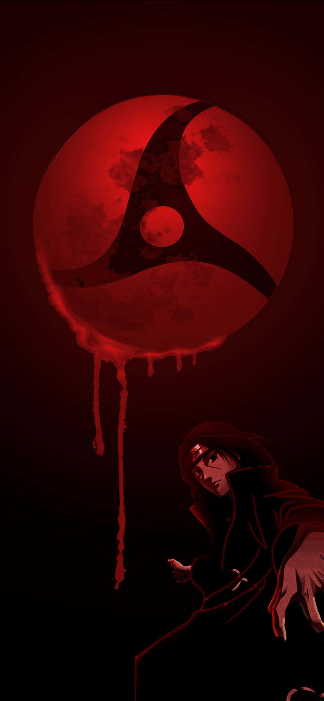 Itachi Mangekyou Sharingan Blødende Rød Telefon Bakgrunner