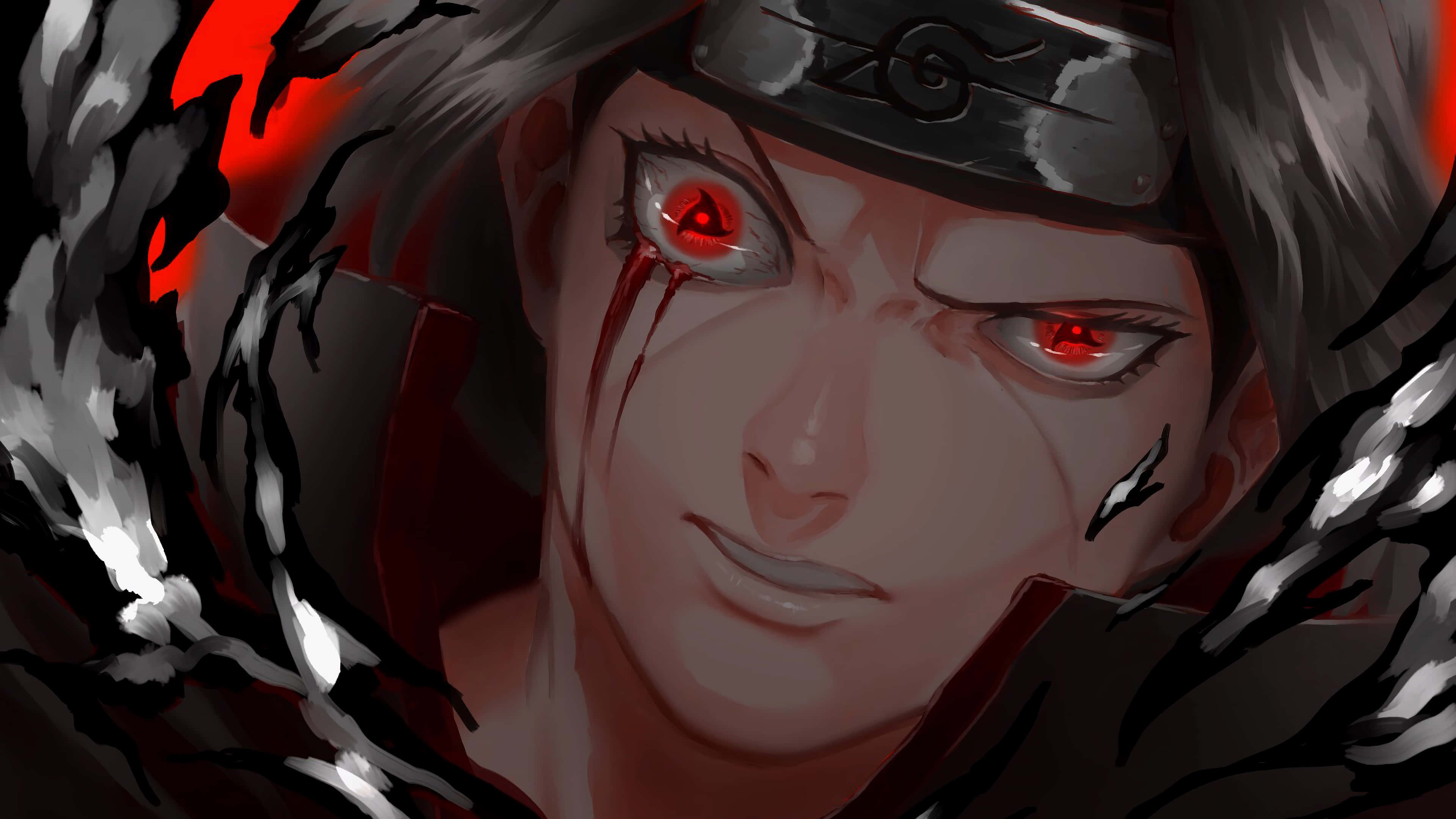 Itachi Mangekyou Sharingan Ujevne Øyne Blod Bakgrunner