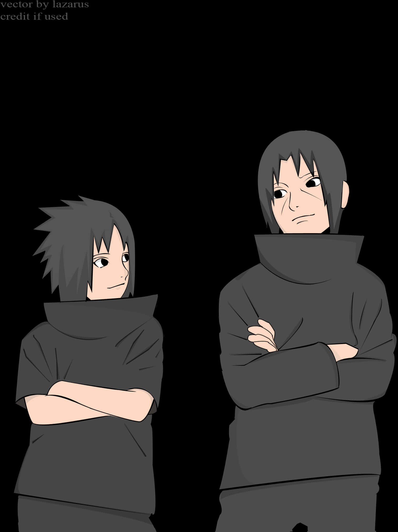 Itachi og Sasuke vektorkunst Bakgrunner