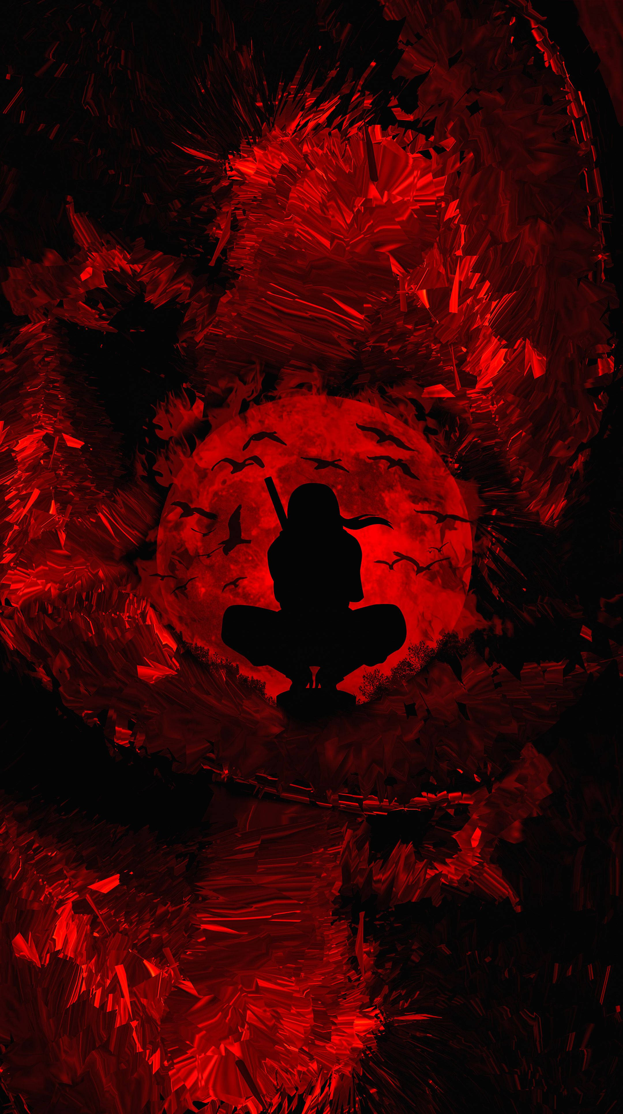 Itachi-telefon Uchiha rød måne Bakgrunner
