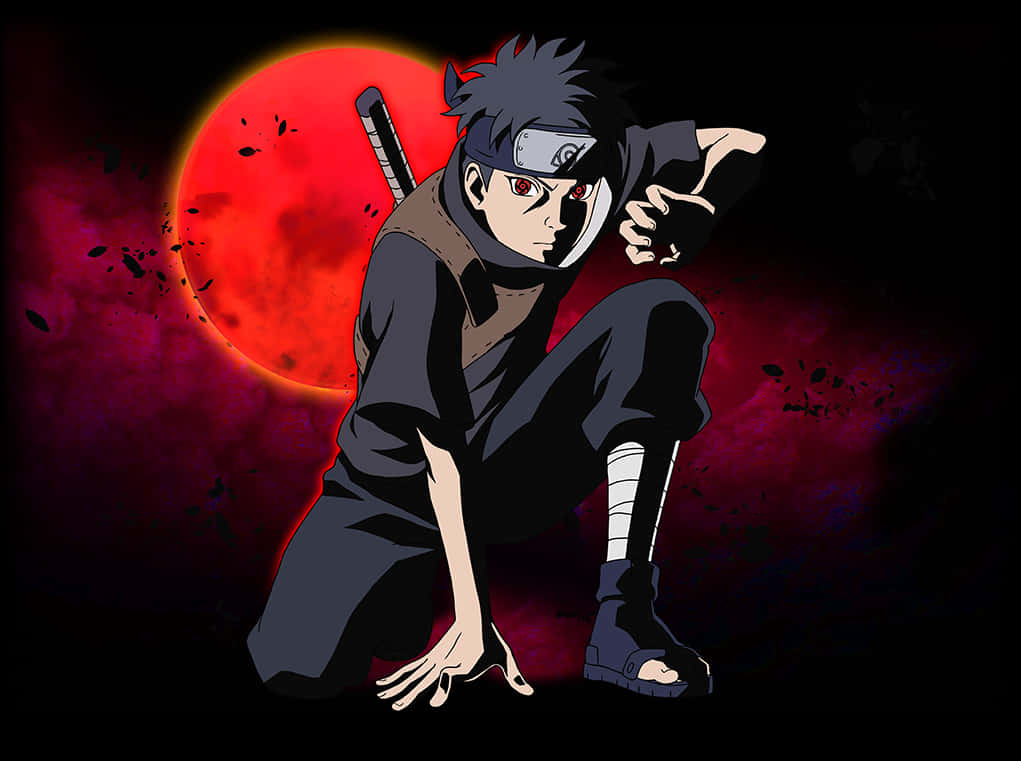 Itachi Uchiha Rød Måne Bakgrunn Bakgrunner