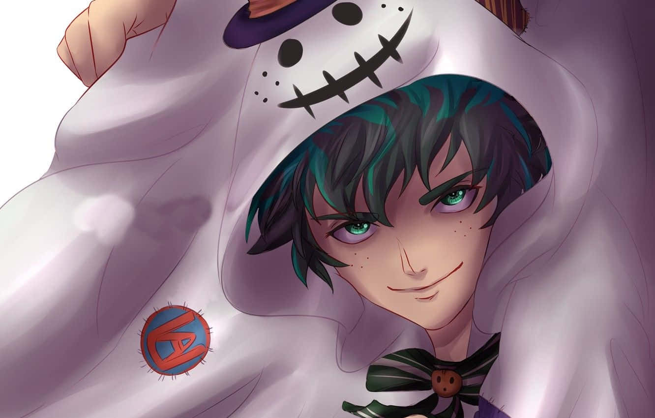 Izuku Midoriya My Hero Academia Halloween Spøkelseskostyme Bakgrunner