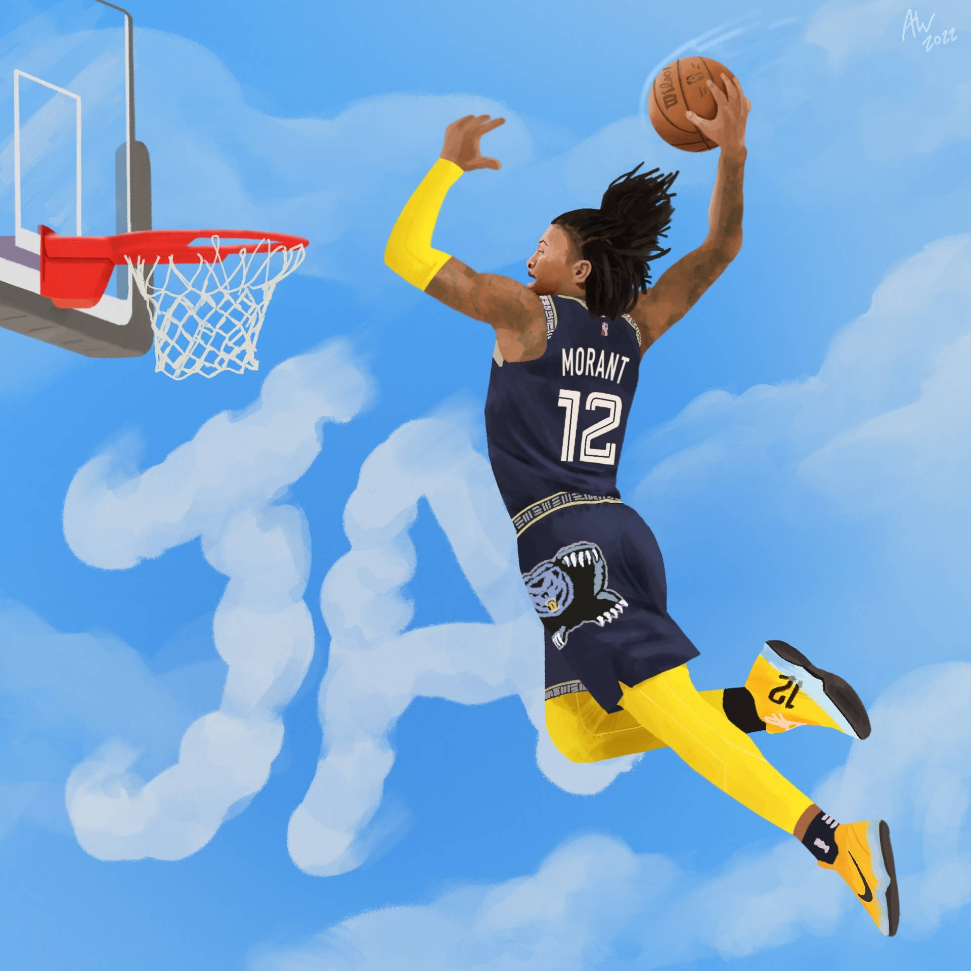 Ja Morant Dunk Memphis Grizzlies Spiller
