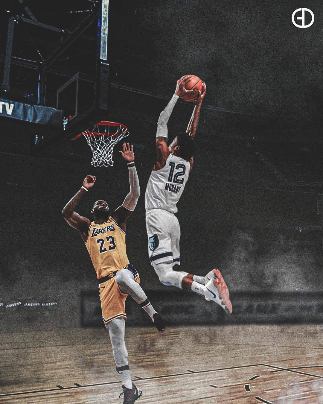 Ja Morant dunk mot LeBron James Bakgrunner