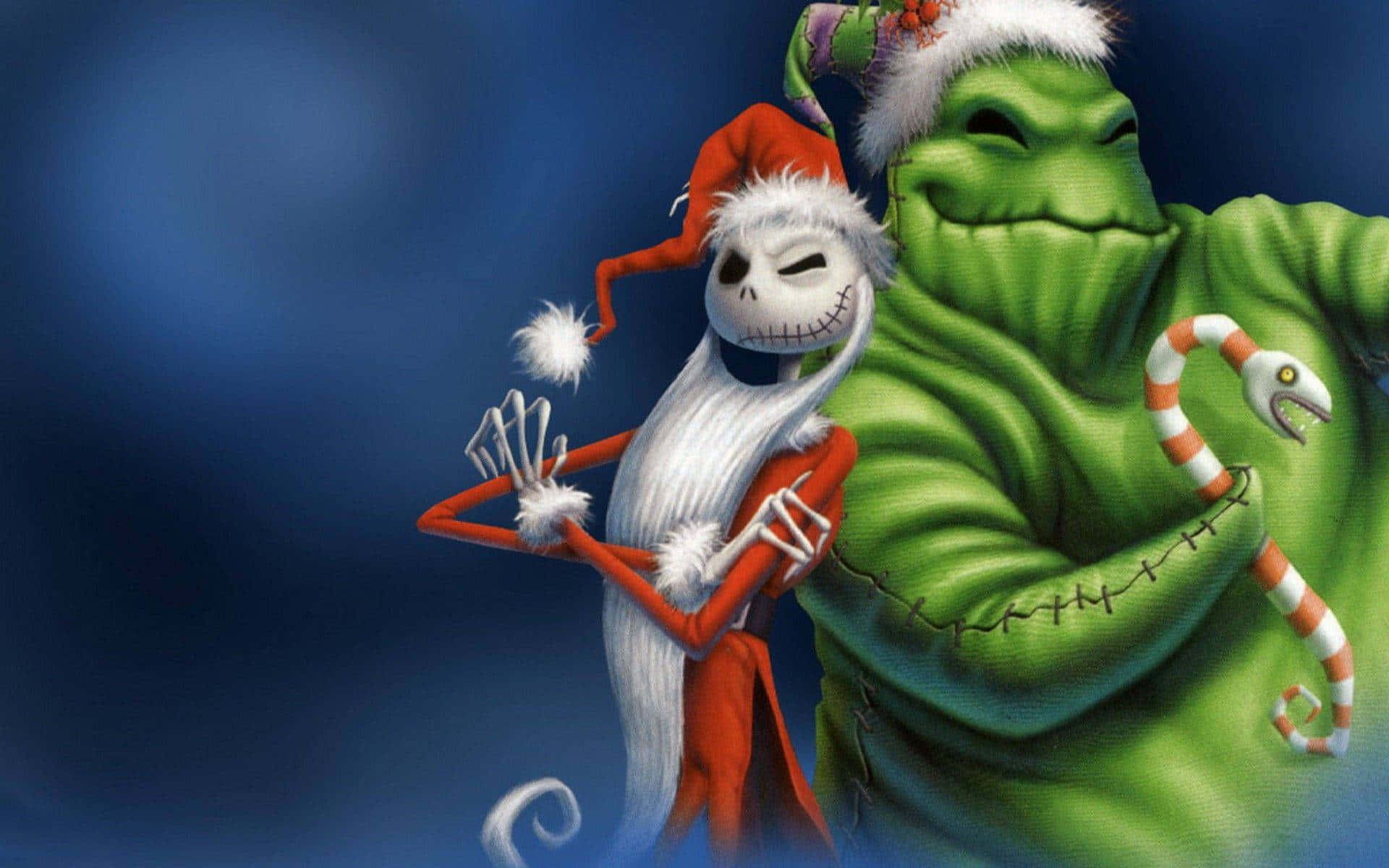 Jack og Oogie Christmas Teams Bakgrunn Bakgrunner